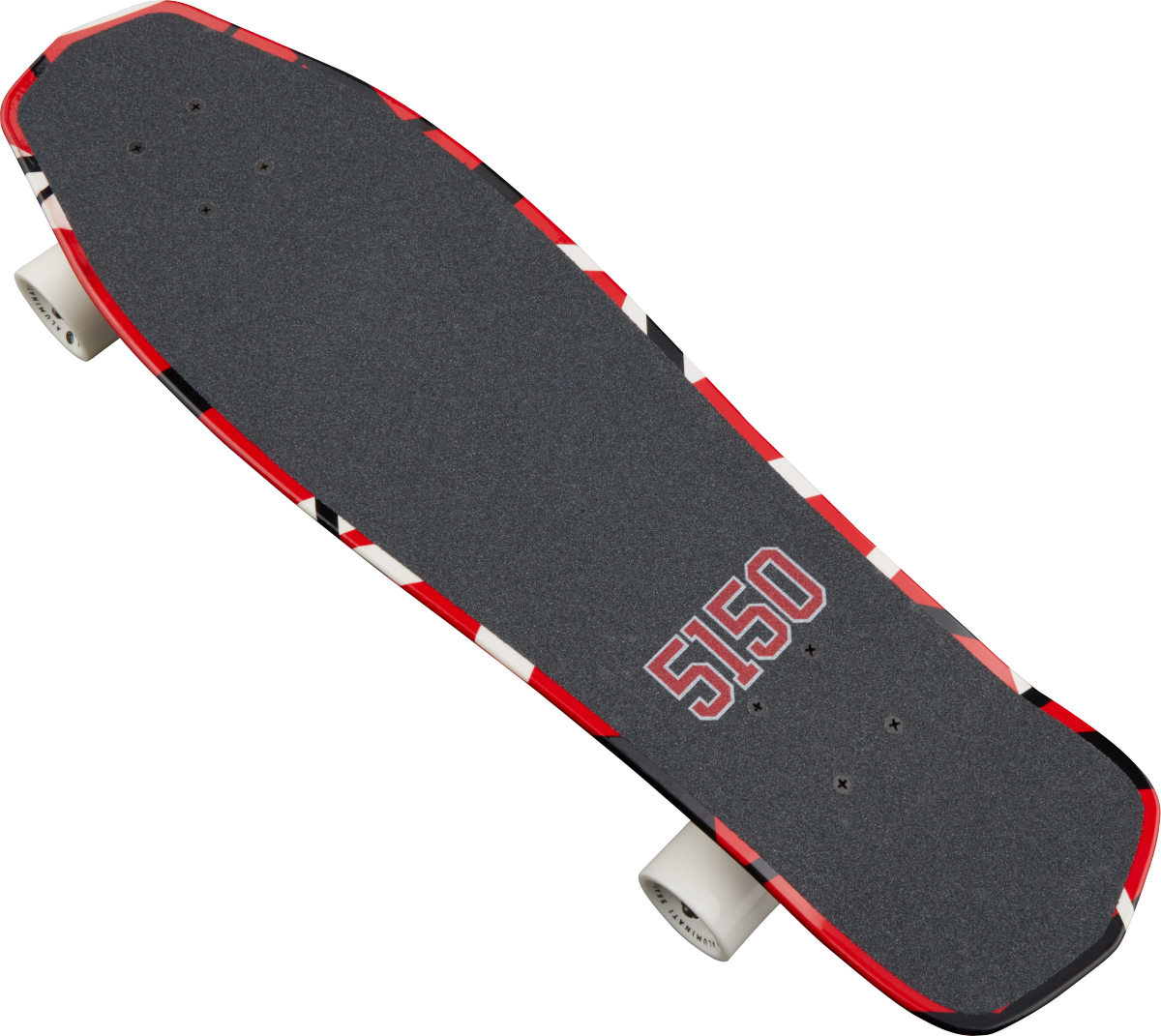 EVH 5150 Skateboard, rote, weiße und schwarze Streifen : photo 1