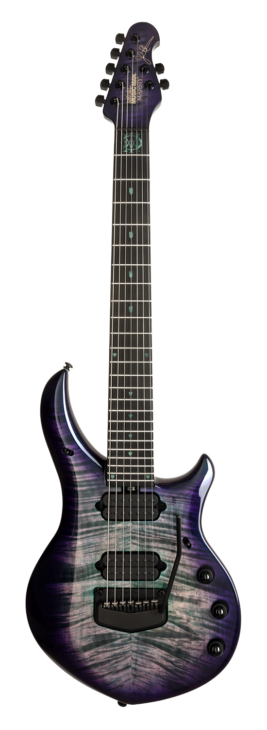 Music Man Majesty 7 - Flame Maple Top Burst Green to Purple to Mystic (Name TBA) - Ebony - Limited to 60 : photo 1