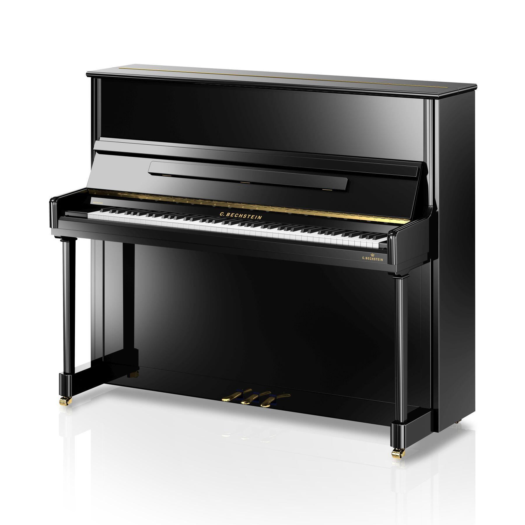 Bechstein Residence R6 Elegance 126cm Noir poli-brillant + Système silencieux C. Bechstein Vario