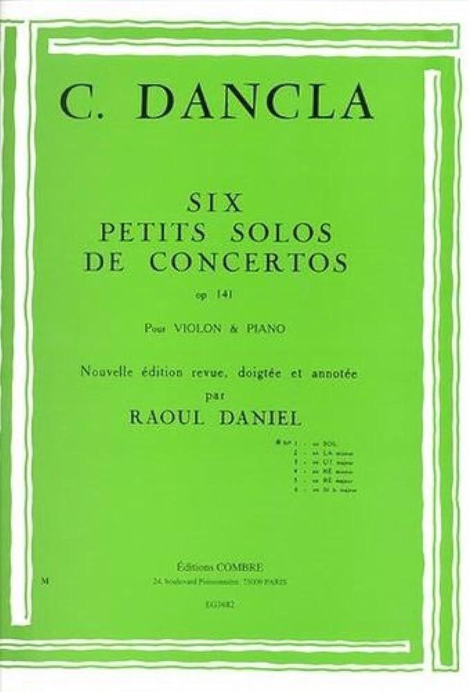 Petit solo de concerto Op.141 n1 en sol maj. Charles Dancla Violine und Klavier French : photo 1