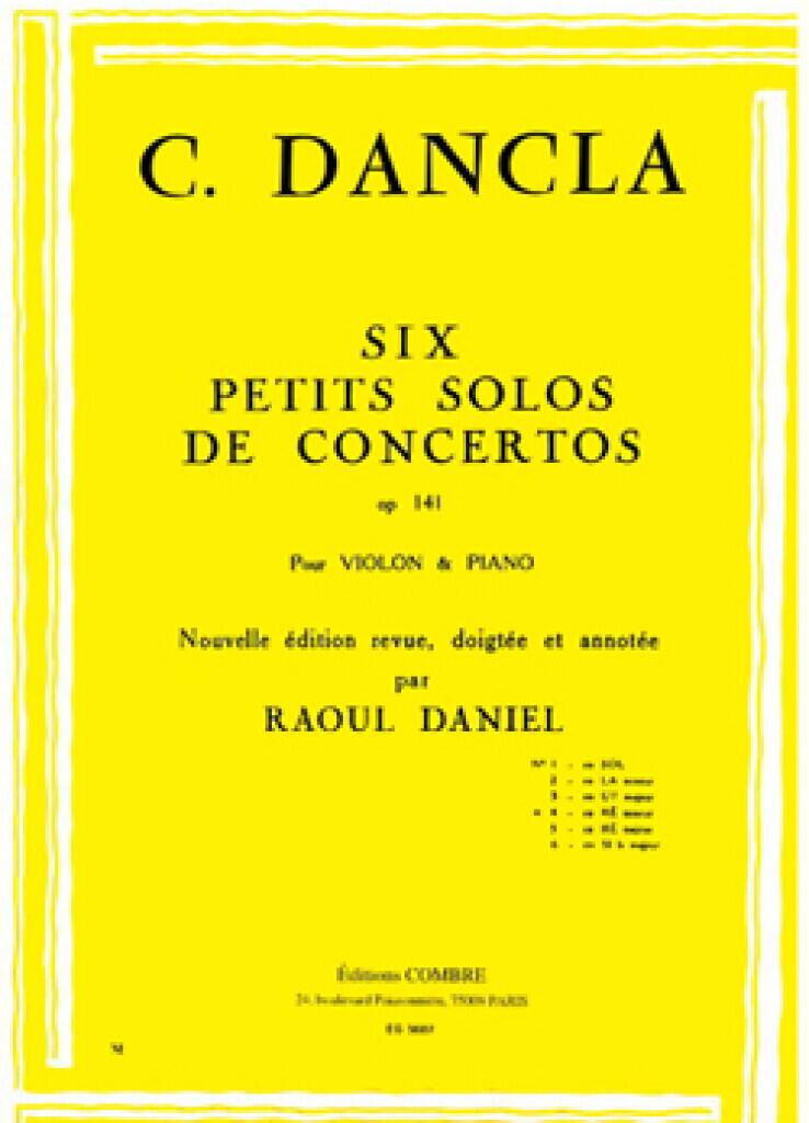 Petit solo de concerto Op.141 n4 en Ré Min. Charles Dancla Violine und Klavier French : photo 1
