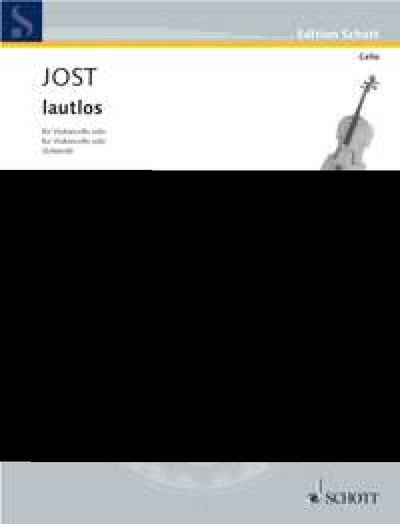 Schott Music lautlos for Violoncello solo Christian Jost Wolfgang Emanuel Schmidt : photo 1