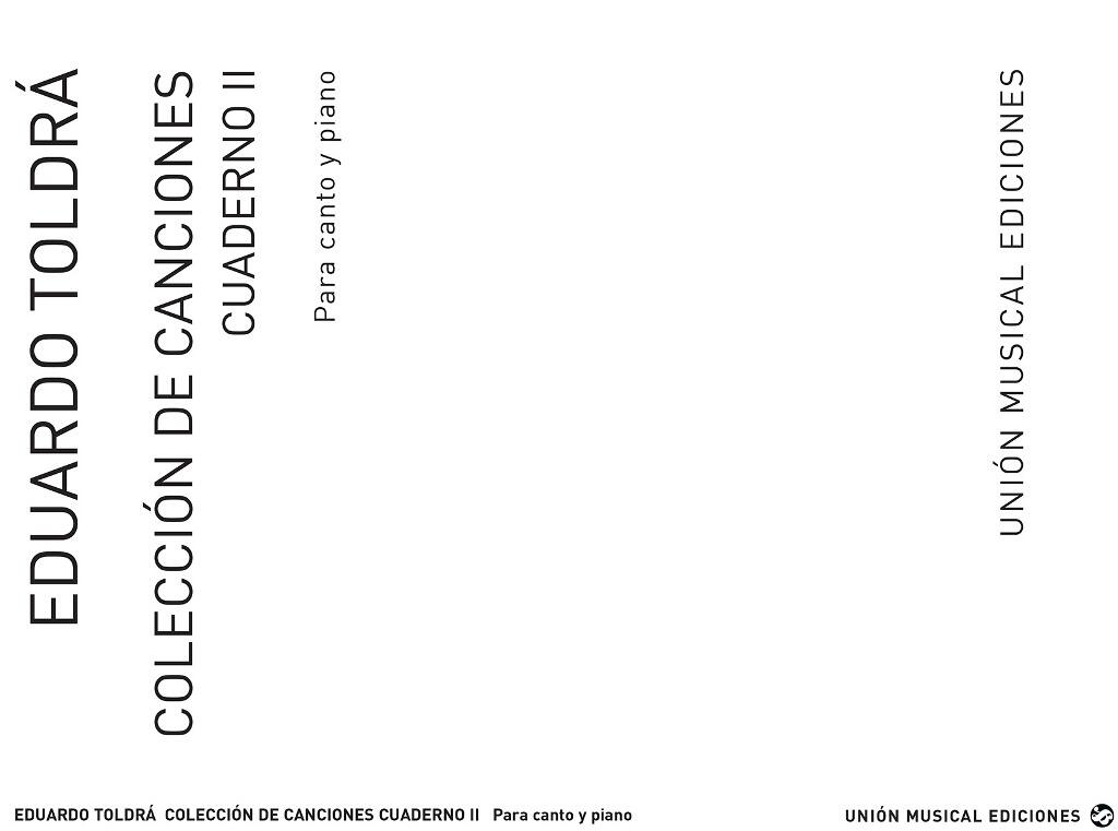 Toldra: Coleccion De Canciones Cuarderno - Volume II : photo 1