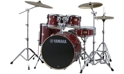 Yamaha STAGE CUSTOM BIRCH SBP0F5CR CRANBERRY RED + HW780