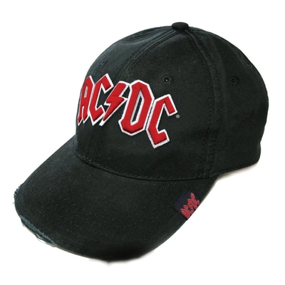 AC/DC Unisex Baseball Cap: Red Logo (Black)