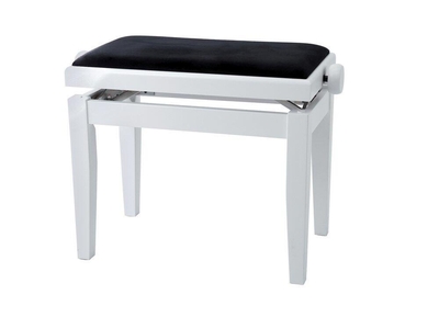 Gewa Piano Bench DeLuxe Matt white Black seat