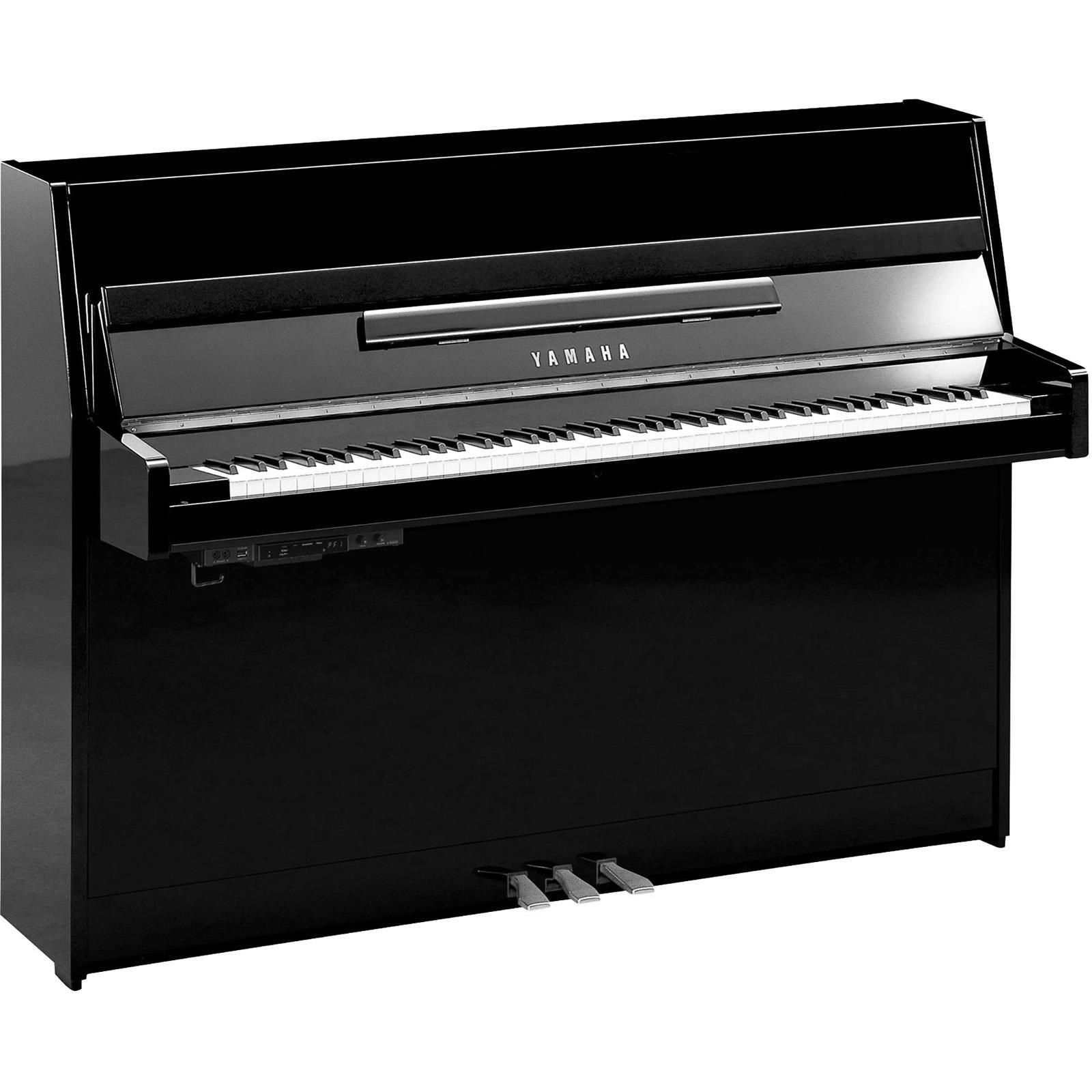 Yamaha Pianos Transacoustic B1 TC3 PEC TransAcoustic Noir poli-brillant Chrome 109 cm