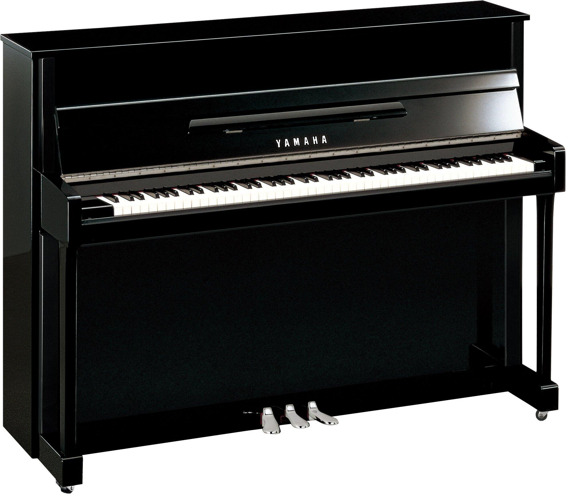 Yamaha Pianos Transacoustic B2 TC3 PEC TransAcoustic Noir poli-brillant Chrome 113 cm : photo 1
