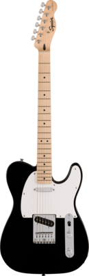 Squier Sonic Telecaster Maple Fingerboard White Pickguard Black