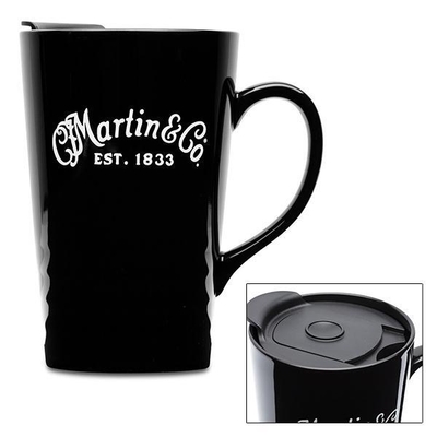 Martin & Co Ceramic Travel Mug with Lid Black 18oz