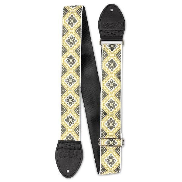 Martin & Co Souldier Slide Guitar Strap - Rustic Mustard, with Leather Ends : photo 1