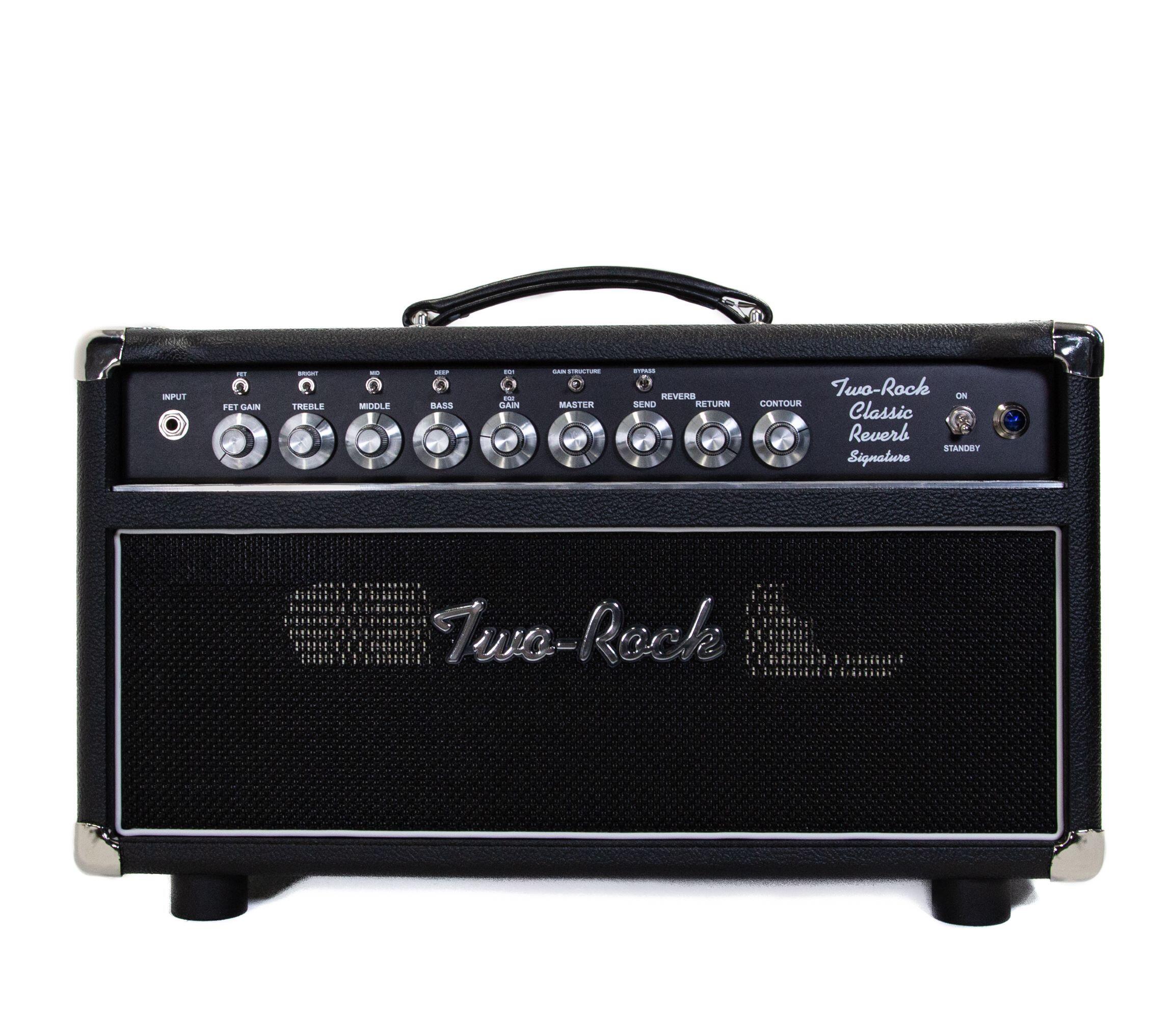 Two-Rock Classic Reverb 40 watt head black anodize black bronco black matrix cloth silver knobs