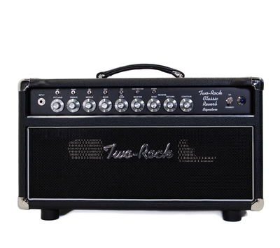 Two-Rock Classic Reverb 40 watt head black anodize black bronco black matrix cloth silver knobs