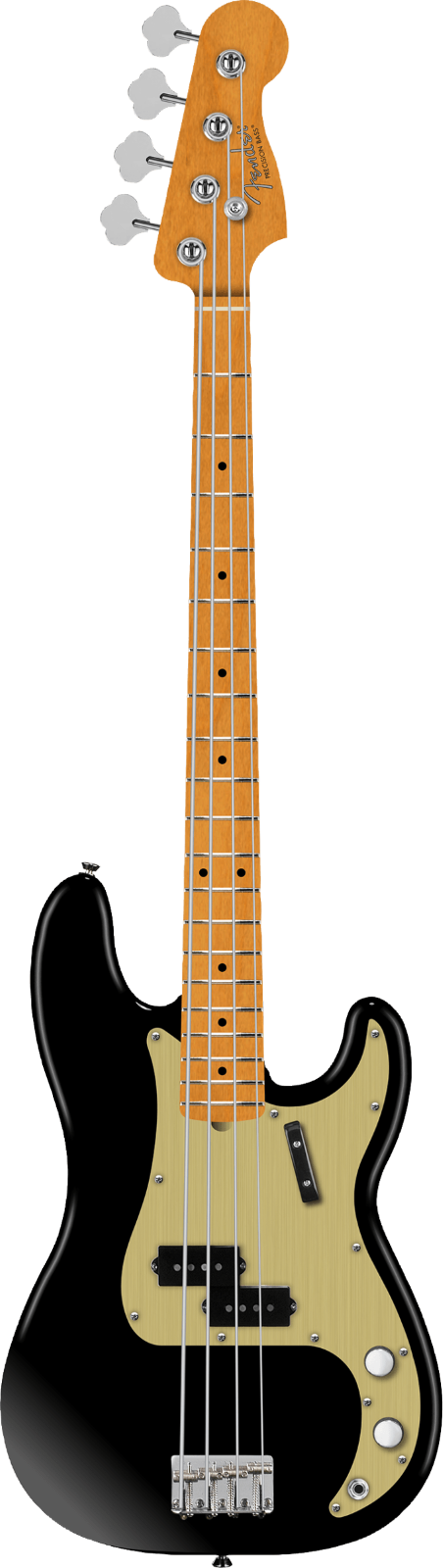 Fender Vintera II 50s Precision Bass, Maple Fingerboard, Black : photo 1