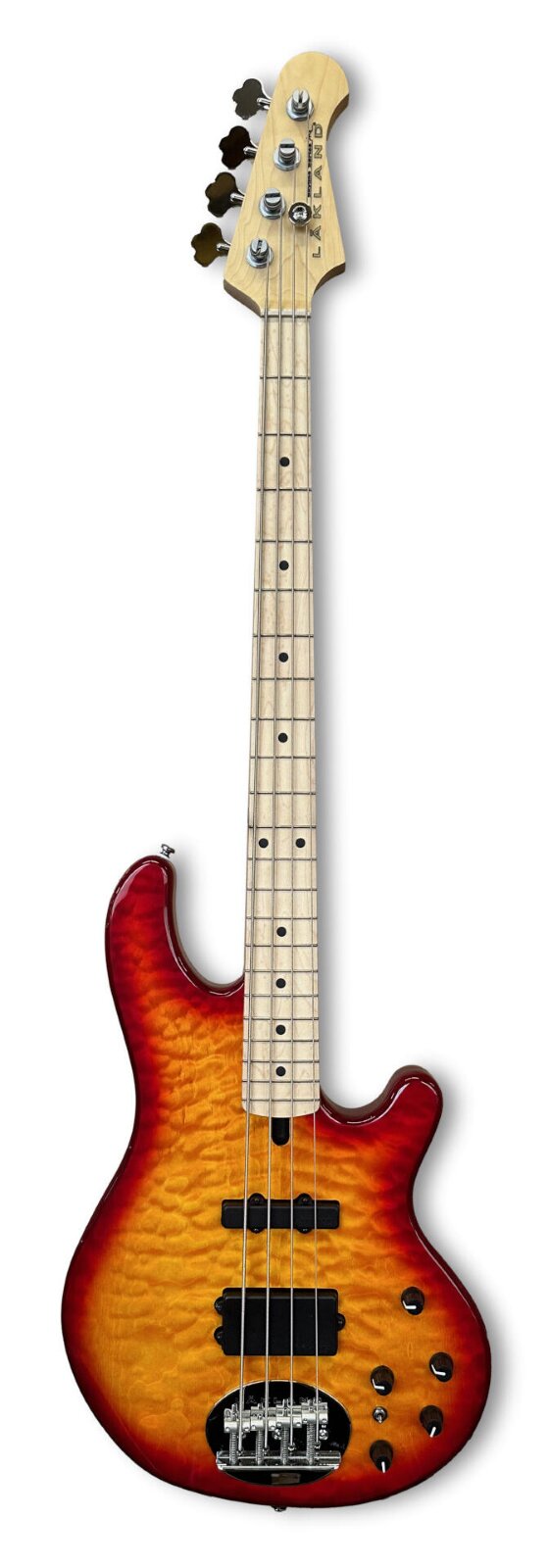 LAKLAND Skyline 44-02 Deluxe Bass, 4-String - Quilted Maple Top, Cherry Sunburst Gloss : photo 1