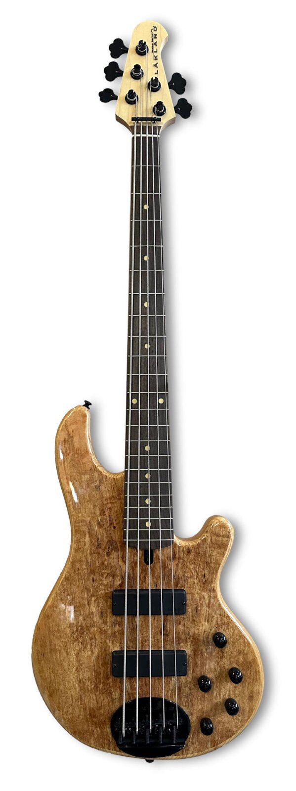 LAKLAND Skyline 55-01 Deluxe Bass, 5-String - Spalted Maple Top, Natural Gloss : photo 1