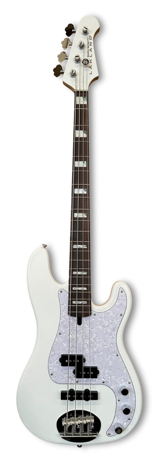 LAKLAND Skyline 44-64 Custom Bass, 4-String - White Gloss : photo 1
