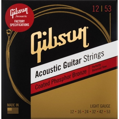 Gibson Coated Phosphor Bronze Acoustic Strings 12-053