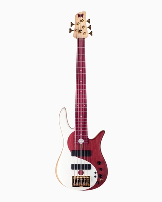 Fodera Yin Yang 5 Standard (Purpleheart/Olympic White)