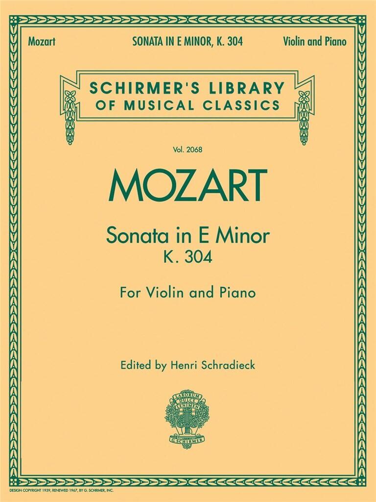 Sonata in E Minor, K304 : photo 1