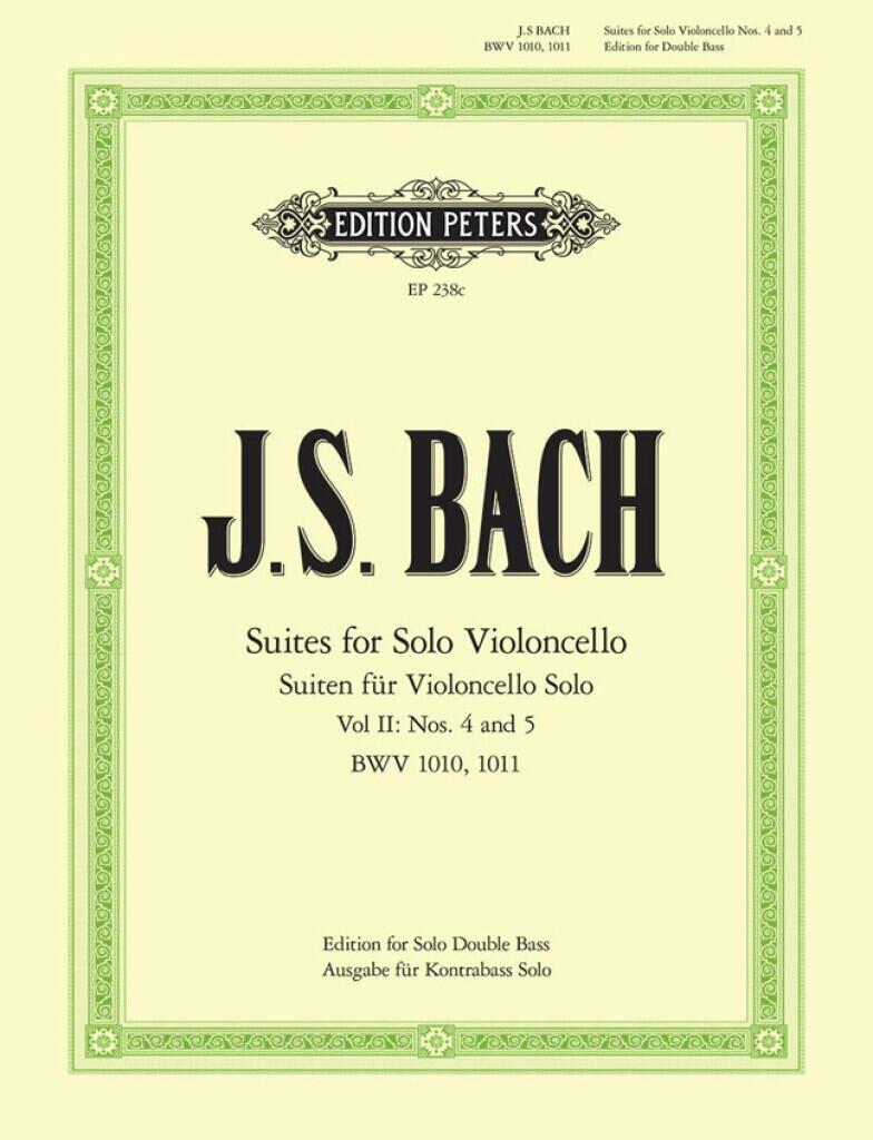 Edition Peters 6 Solo Violoncello Suites BWV 1007-1012 Vol.2 : miniature 1
