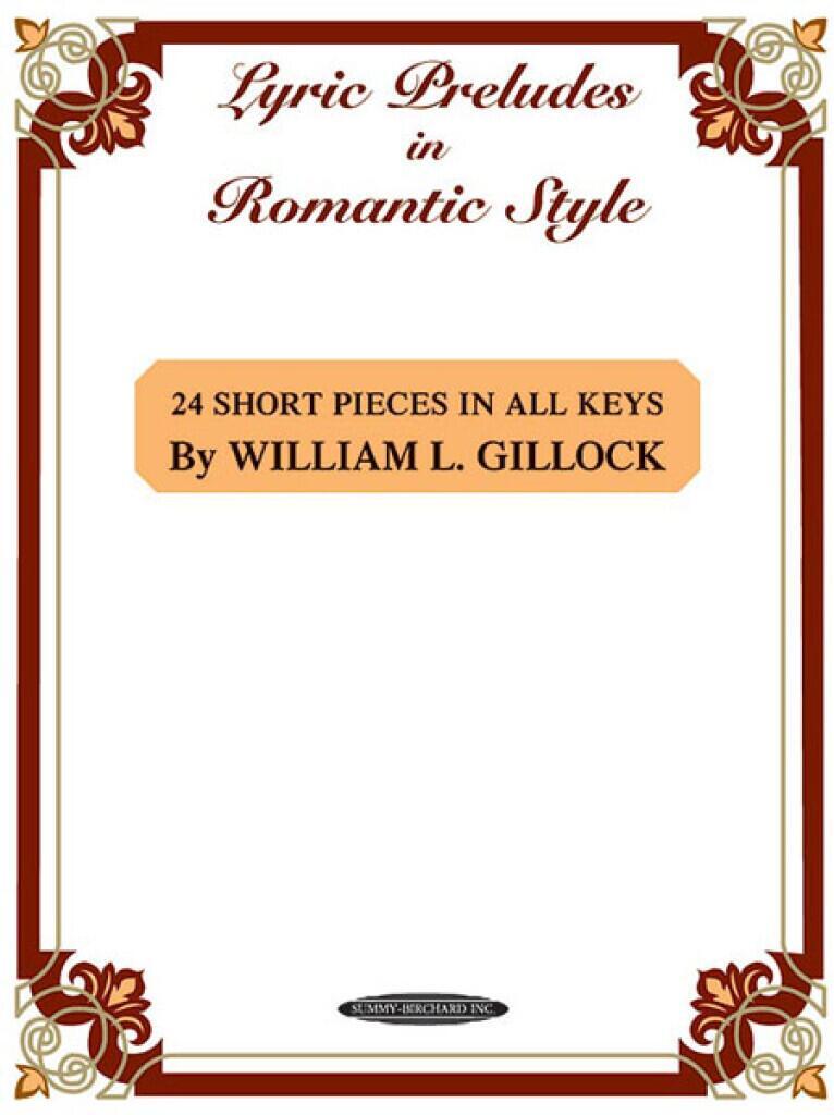 Lyric Preludes In Romantic Style 24 short pieces in all keys : photo 1