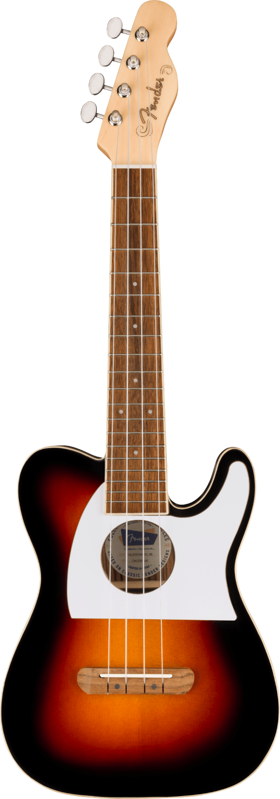 Fender Fullerton Tele Uke, Walnussgriffbrett, weißes Schlagbrett, 2-Color Sunburst : photo 1