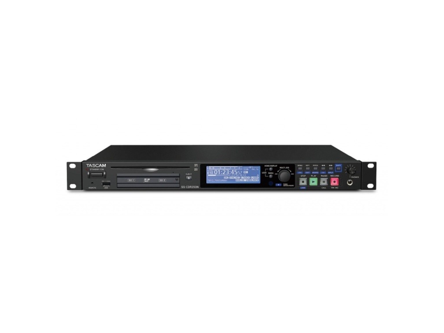 Tascam SS-CDR250N - Digital recorder with CD-RW drive, 1U, XLR, RJ45, RS 232 : photo 1