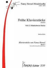 Frühe Klavierstücke Band 2 Mittelschwere Stücke Klavierstücke V. Fanny Hensel : photo 1