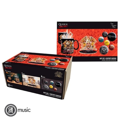 QUEEN Gift Box Heat-reactive mug + Acryl + Pack of Mix badges