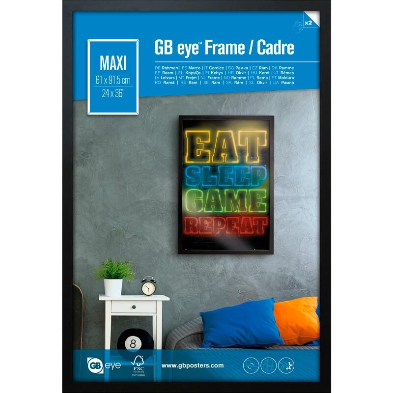 GB Eye Music GBEYE - Cadre MDF Noir FSC  - Maxi - 61 x 91.5 cm : photo 1