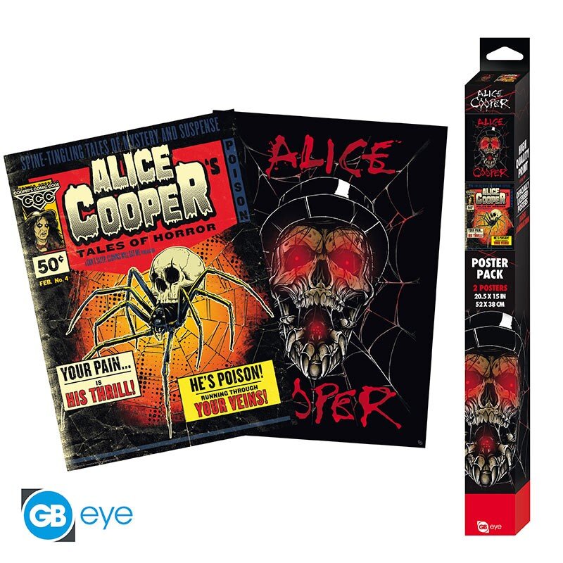 GB eye Set 2 Poster Alice Cooper - 52x38 - Tales of Horror / Totenköpfe : photo 1