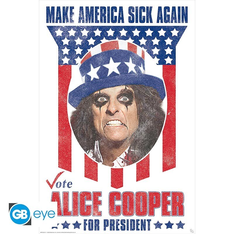 GB eye Poster ALICE COOPER - 91,5x61 - Cooper pour président : photo 1