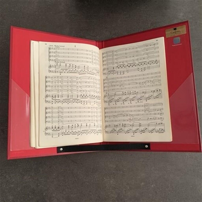 Musichorus Porte-Partitions - Cantate - Modèle Classique Rouge bordeau 32,5x24 cm