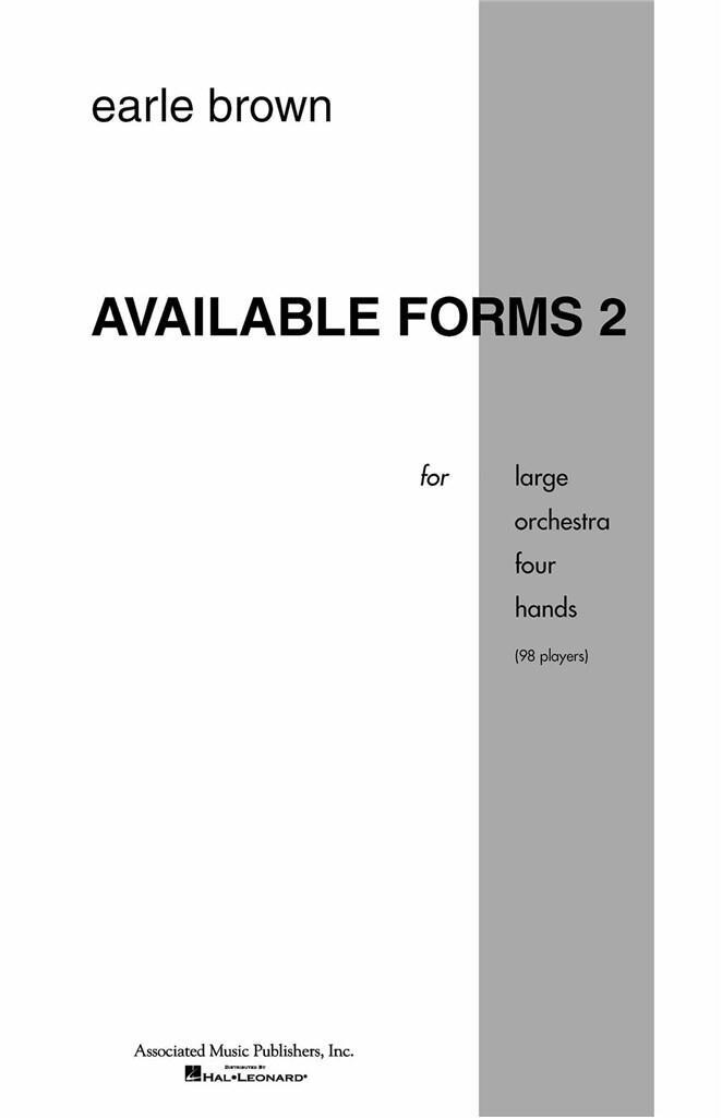 Available Forms 2 Score Large Orchestra (98 Players) Study Score : photo 1