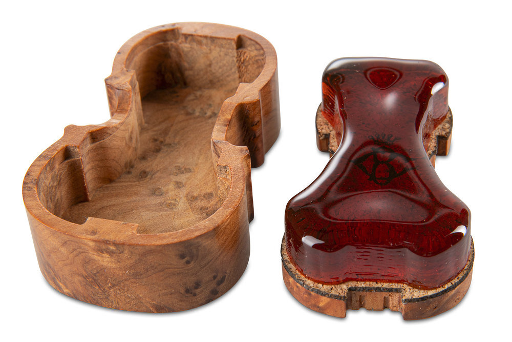 Gewa Rosin for violin in the shape of a violin with its wooden box : photo 1