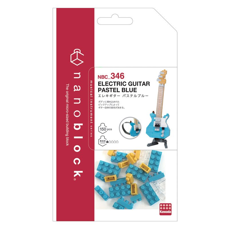 Marbel Ltd Nanoblock Electric Guitar Blue Toy Jeu de construction 150 pièces : miniature 1