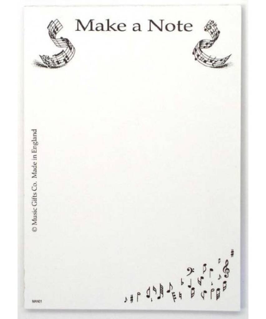 Music Gifts Company Mini Notepad A6 - Make a Note : photo 1