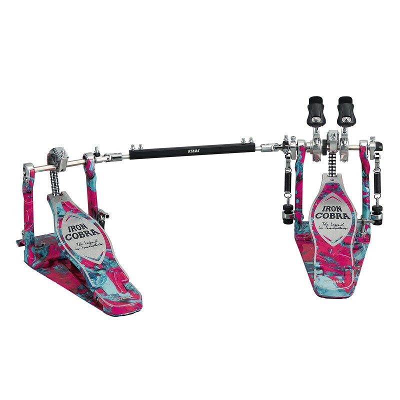 Tama Limited Edition 50th Double Bass Drum Pedal - Iron Cobra 900 Power Glide - Marble Coral Swirl (HP900PWMCS) : photo 1