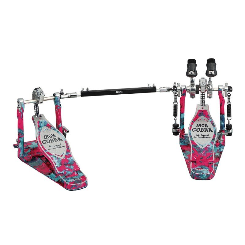 Tama Limited Edition 50th Double Bass Drum Pedal - Iron Cobra 900 Rolling Glide - Marble Coral Swirl (HP900RWMCS) : photo 1