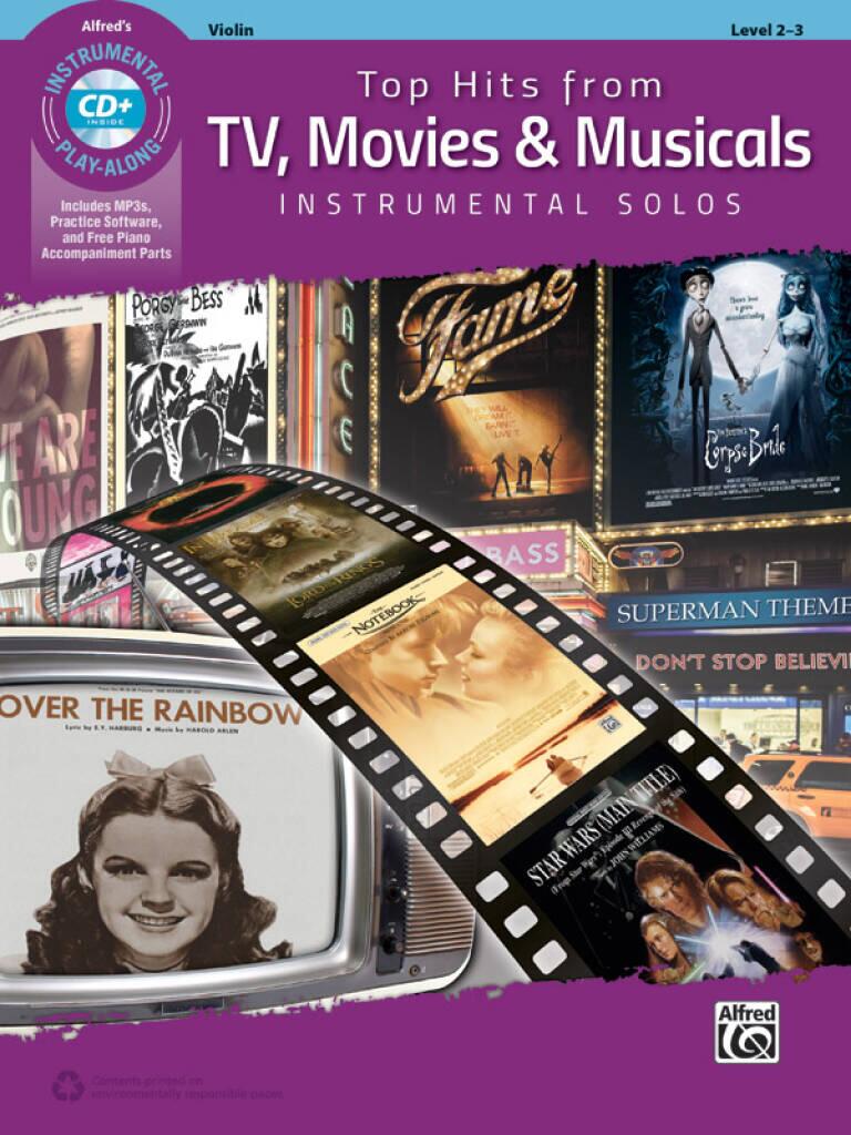 Top Hits from TV, Movies & Musicals Instrumental Solos for String + Medias online (Audio/PDF) : photo 1