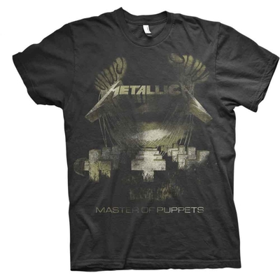 T-Shirt Metallica Master of Puppets Distressed Unisex Taille M