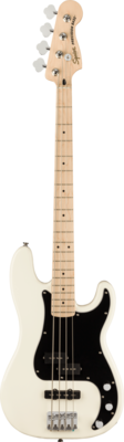 Squier Affinity Series Precision Bass PJ Maple Fingerboard Black Pickguard Olympic White