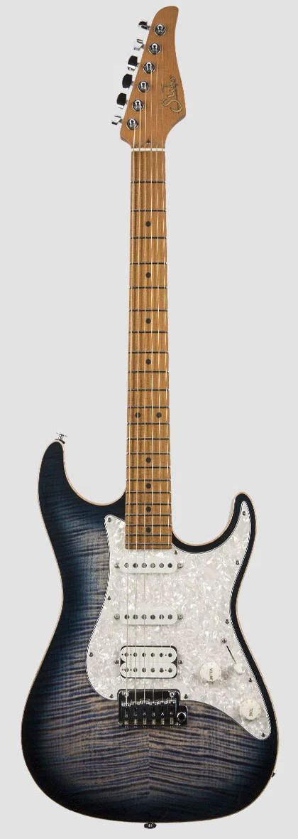 Suhr Guitars Standard Plus, Roasted Maple, Faded Trans Whale Blue : photo 1