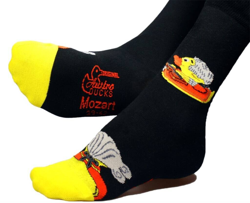 Music Gifts Company Socks Mozart Austroducks - One Size: 35-38 (EU) / 2-5 (UK) : photo 1