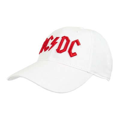 AC/DC Unisex Baseball Cap - Red Logo (Weiß)