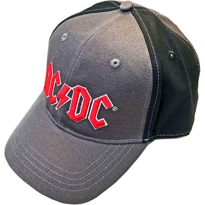 AC/DC Unisex Baseball Cap - Red Logo (Charcoal Grey & Black)