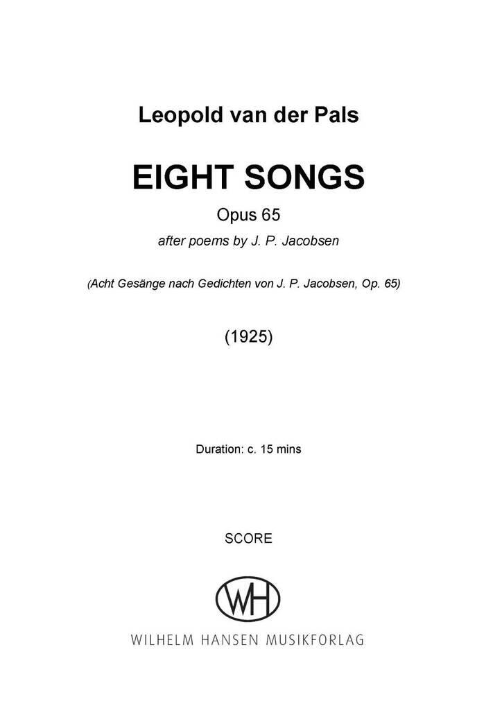 Eight songs after poems by J. P. Jacobsen Op. 65 (1925) : photo 1