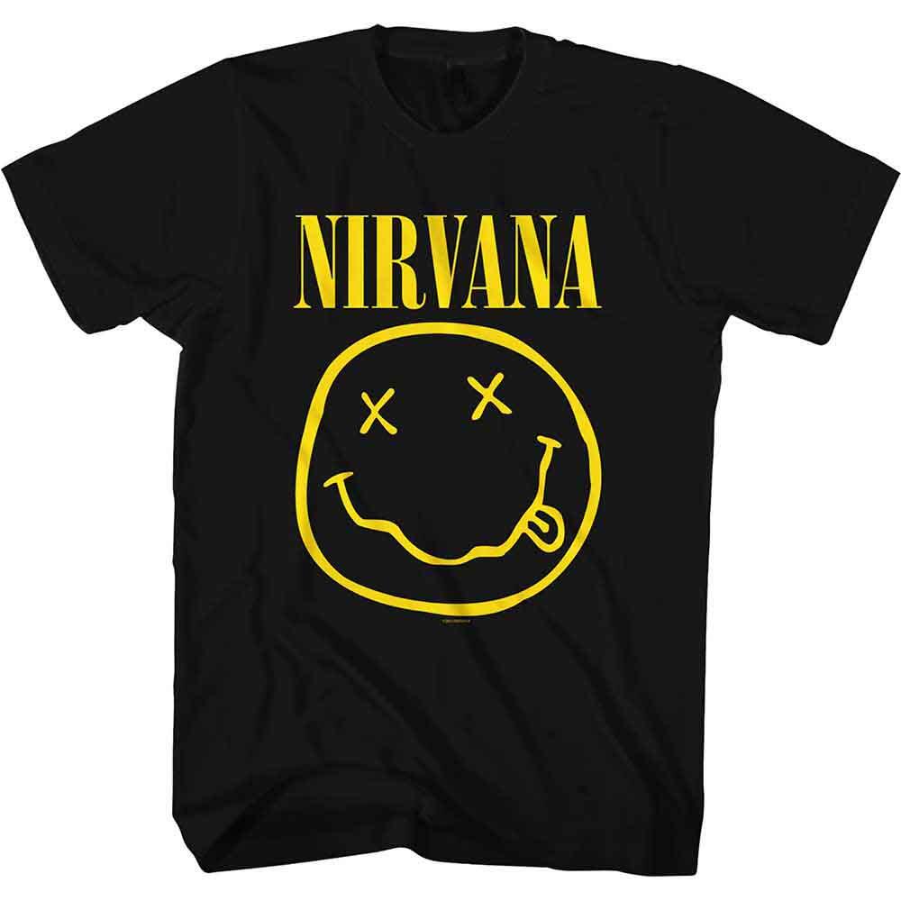 Rockoff Nirvana Unisex T-Shirt : Yellow Happy Face Taille M : photo 1