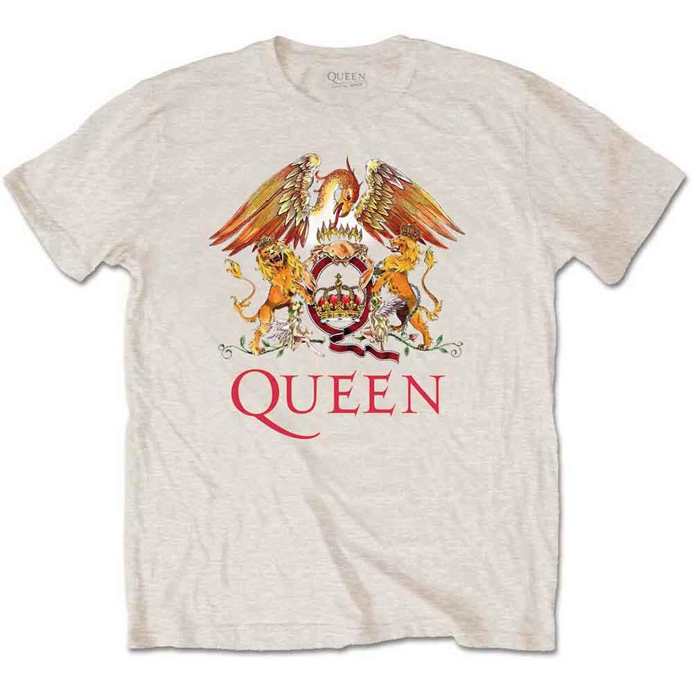 Rockoff Queen Unisex T-Shirt: Classic Crest (Sand) Größe S : photo 1